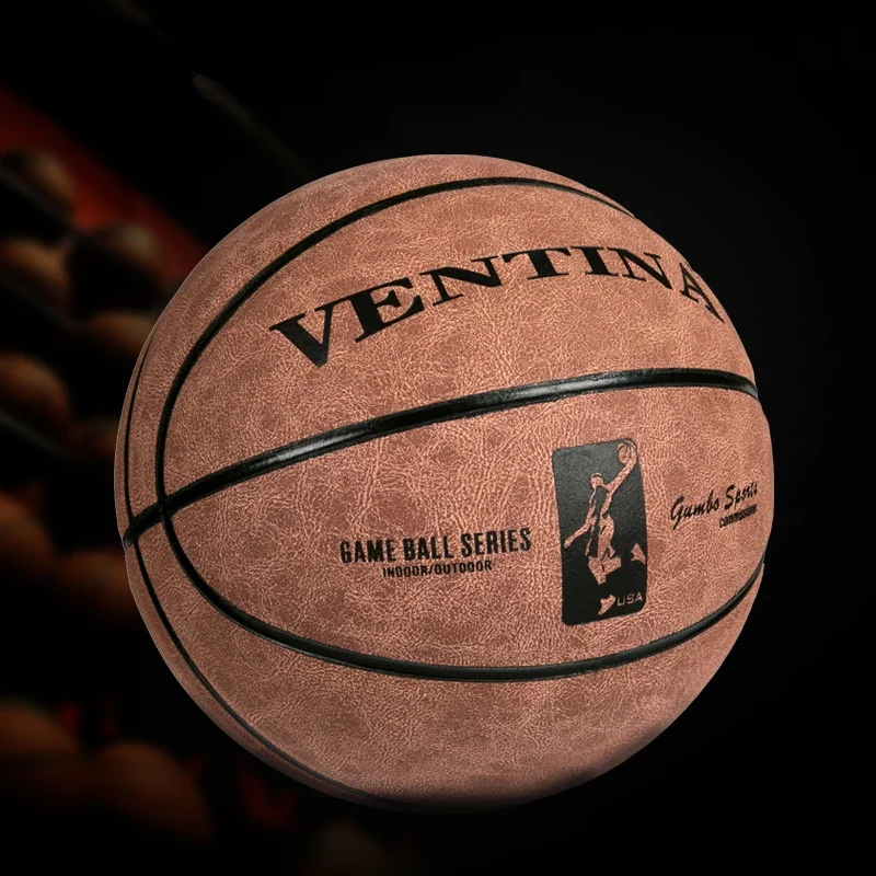 

Спортивный баскетбольный мяч 7 #, кожа, высокая эластичность, износостойкость, Нескользящие, для соревнований, тренировок, командных развлеч...