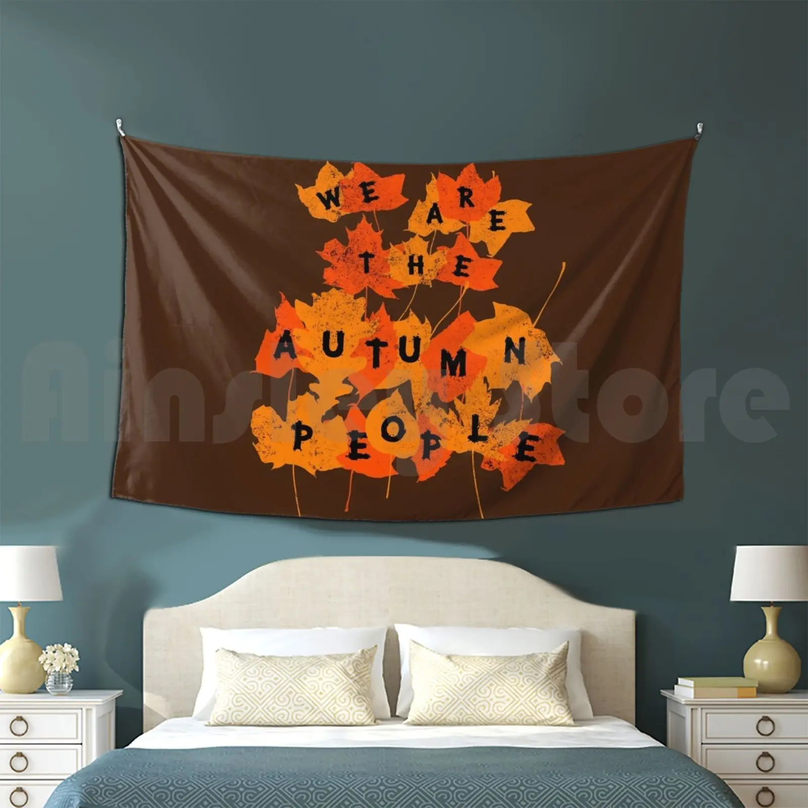 

We Are The Autumn People Tapestry Living Room Bedroom Halloween Spooky Creepy Chadsavage Chad Savage
