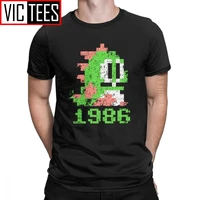 bubble bobble 1986 t shirt mens 100 percent cotton tshirt japanese video game cute kawaii gamer oversized