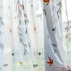 Прозрачные Занавески LISM с цветочным рисунком, тюлевые шторы для гостиной, спальни, кухни, готовые занавески из вуали, оконные экраны, индивидуальная панель