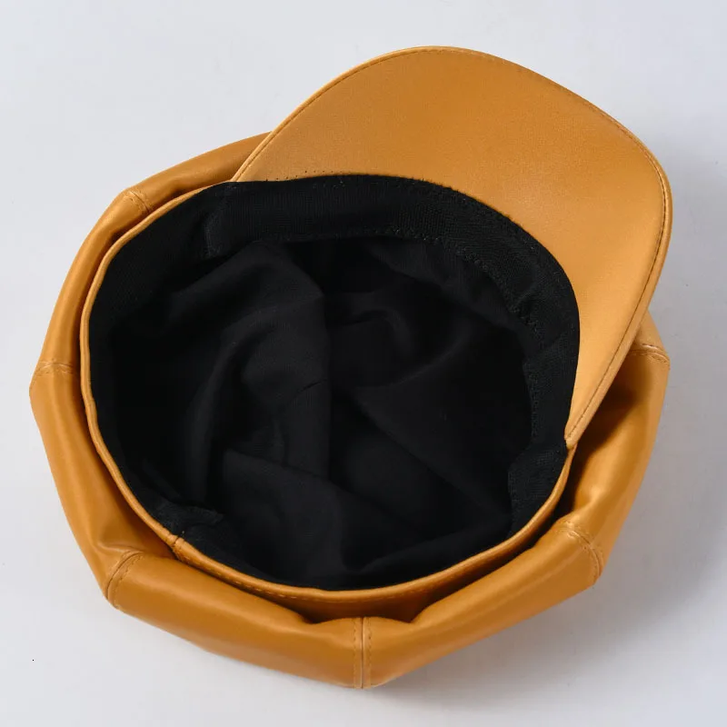 Женские повседневные винтажные шапки однотонная восьмиугольная кепка из