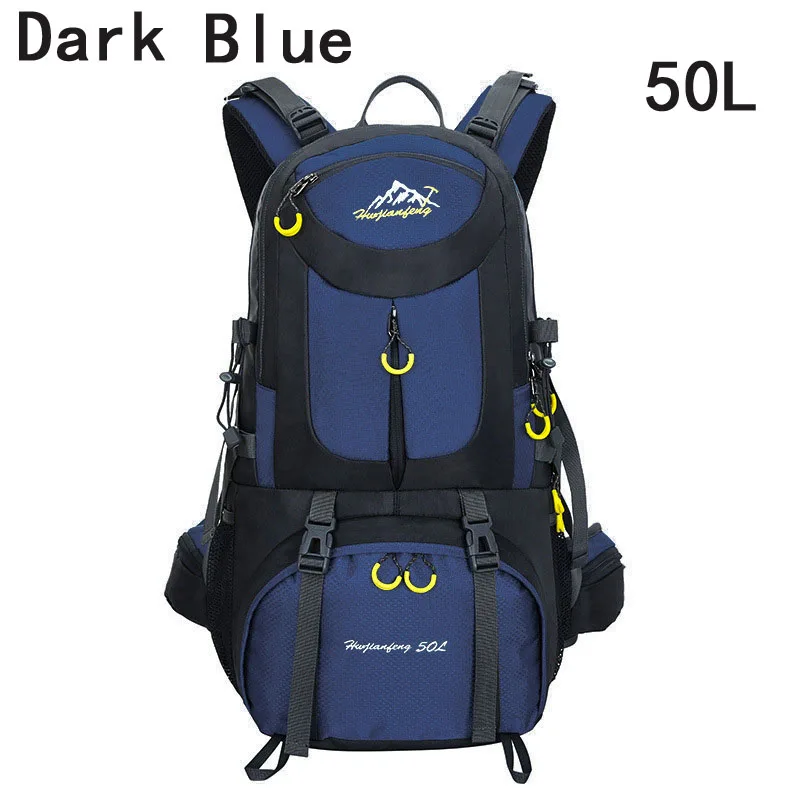 Dark Blue 50L 40л 50л 60л наружные водонепроницаемые сумки рюкзак мужской горный Альпинизм спортивный рюкзак походный рюкзак женская Сумка для кемпинга дорожная сумка - Цвет: Dark Blue 50L