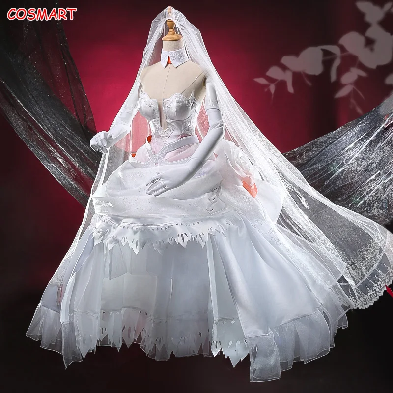

Anime DARLING in The FRANXX 02 ZERO TWO Elegant Gorgeous Wedding Dress Cosplay Costume Halloween Party Suit For Women 2020 New
