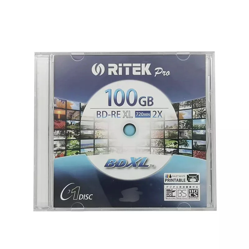 1 шт. 100 ГБ 2X печати BD-RE XL диски