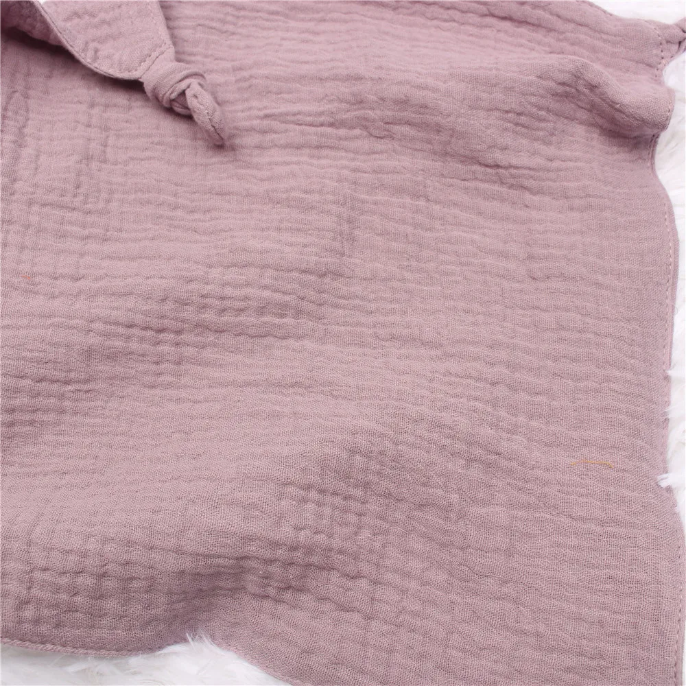 

Baby Saliva Towel Cartoon Animal Rabbit Cotton Bibs Bunny Solid Color Sleeping Dolls Toy Baby Soothe Burp Cloth Towel Baby Goods