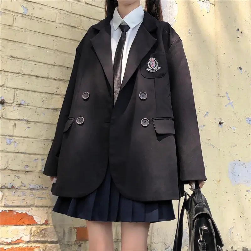 

Костюм в готическом стиле куртка Женская Новинка осени японский консервативный стиль JK форма повседневная женская верхняя одежда в винтаж...