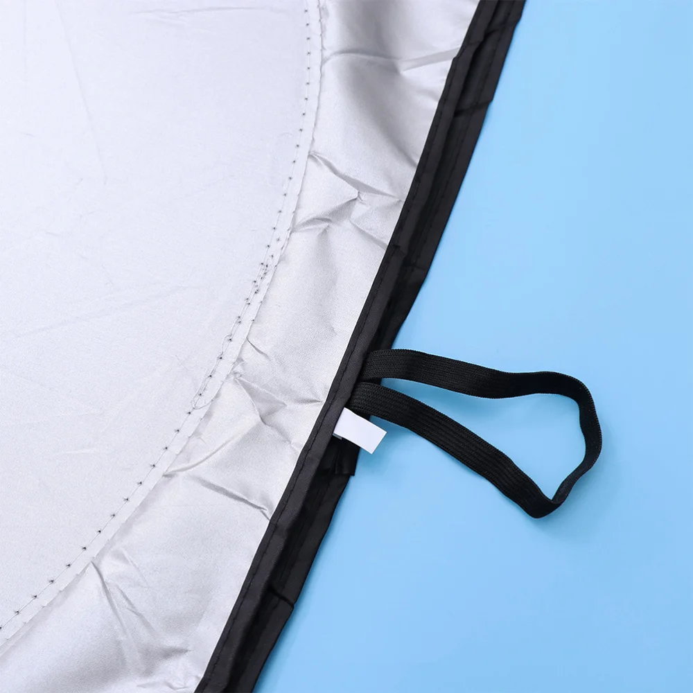 

Car Interior Windshield Double Ring Sun Shade Heat Block Anti-UV Cover Protector Car Windshield Cover Silver (150 x 85)