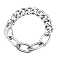 fashion punk chains bracelets cool boy hand accessories simple stainless steel link bracelet for men and women jewelry gift
