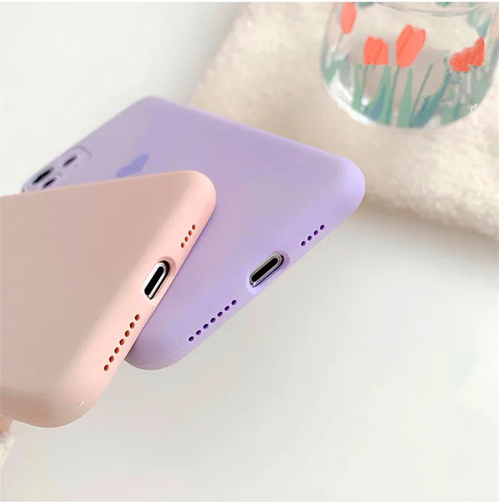 Силиконовый мягкий ударопрочный чехол карамельного цвета из ТПУ для iPhone 7plus 7 8 11