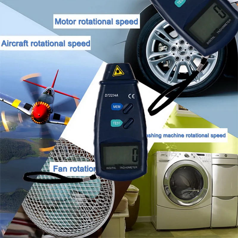 Тахометр цифровой лазерный Фото тахометр скорость датчик скорости Прямая