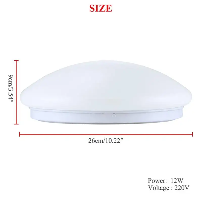 Светодиодный потолочный светильник движения PIR Сенсор 220V 12 Вт белый современный s