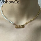 Женское жемчужное ожерелье с именем на заказ