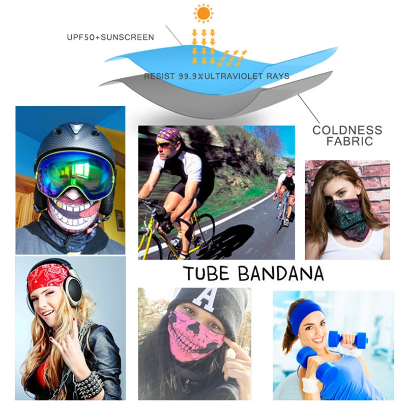 JLETOLI Женская и мужская повязка на голову спортивный волшебный шарф для