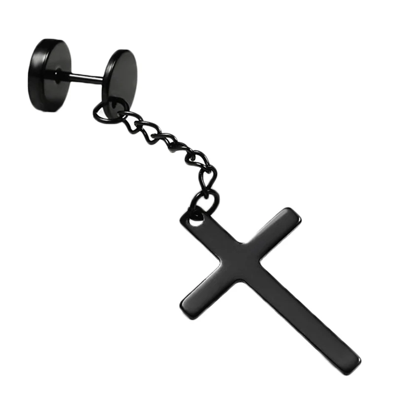 Серьги подвески женские/мужские длинные из титановой стали