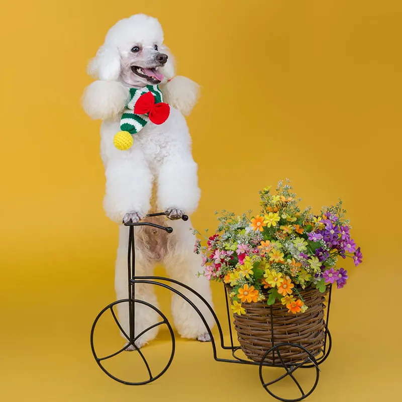 

Christmas Pet Knit Scarf Winter Striped Scarf Warm Dog Costume Cat Neckerchief Small Dog Cat Chihuahua Pug Cat Accessories