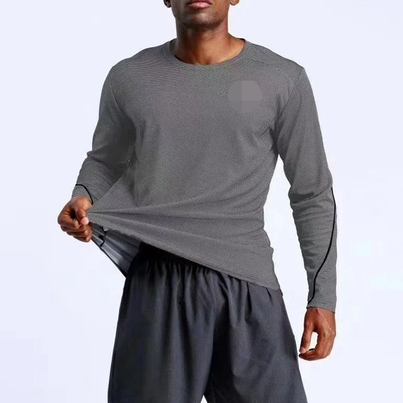 

Autumn Gym Men T Shirt Casual Long Sleeve Slim Tops Tees elastic T-shirt Sports Fitness breathable Quick dry Hooded T Shirt