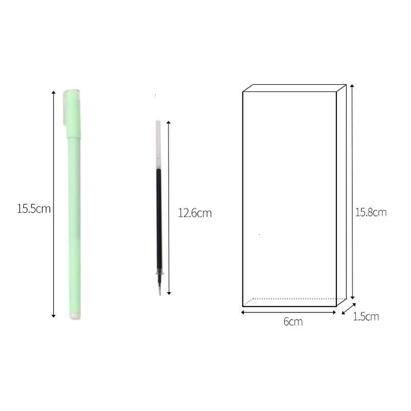 

6 PCS/lot Creative Cute School Gel Pens Set Cute Student Writing Black Liquid-ink Pen Gift Office Stationery Supplies 04296