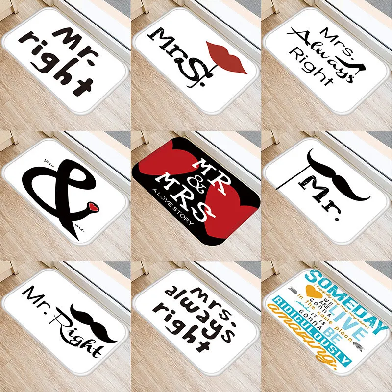 Кухонные коврики с буквами алфавита Противоскользящие в подарок Любовное сердце