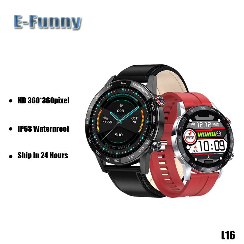 

L16 Smart Watch 2020 Men ECG PPG IP68 Waterproof Bluetooth Music Heart Rate Fitness Tracker Sport Smartwatch PK L8 L15