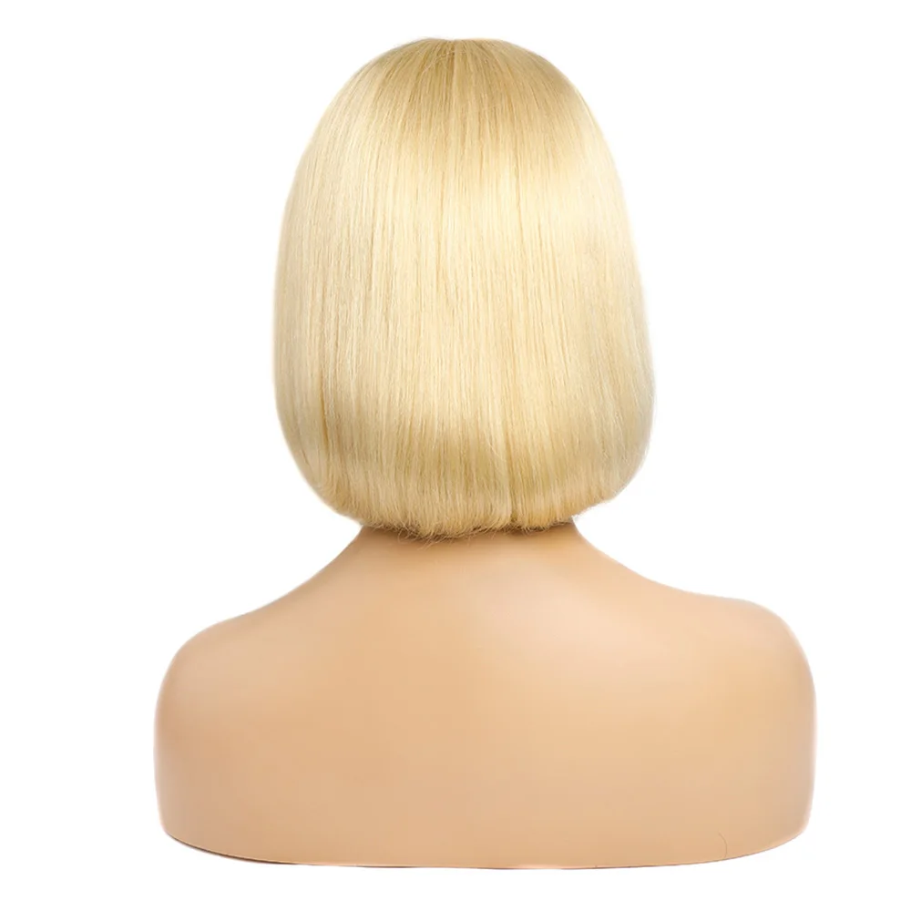 Парик блонд Боб для женщин Maxine стрижка 613 парик короткие человеческие волосы боб