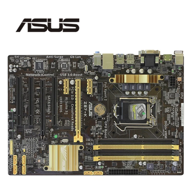 Socket LGA1150 PCI E3.0 USB3.0 SATA3 для ASUS Z87 K оригинальный б/у настольный компьютер Intel