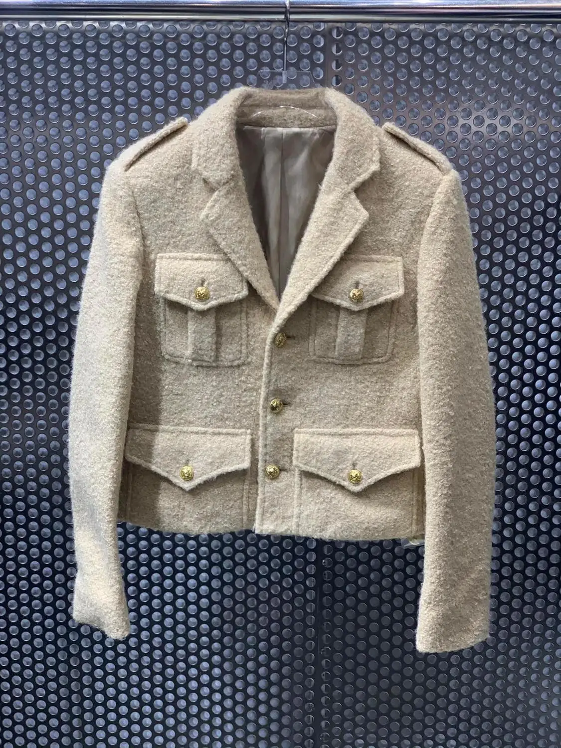 

High 2021FW Autumn Quality Women Vintage Tweed Jacket Coat For Female Casual Outerwear 2 Color Ddxgz2
