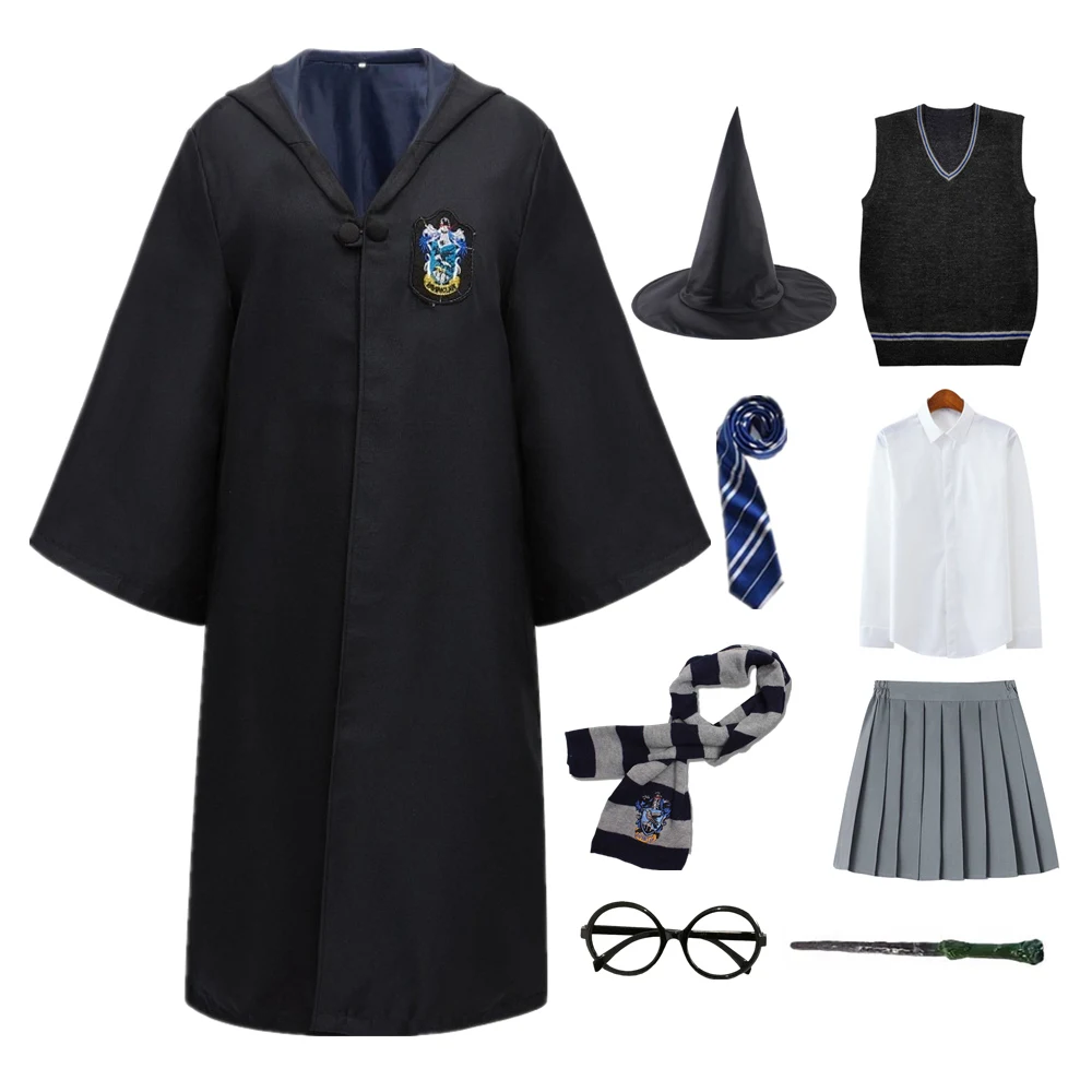 Детский Взрослый Костюм Школьная фотосессия волшебный школьный халат Плащ