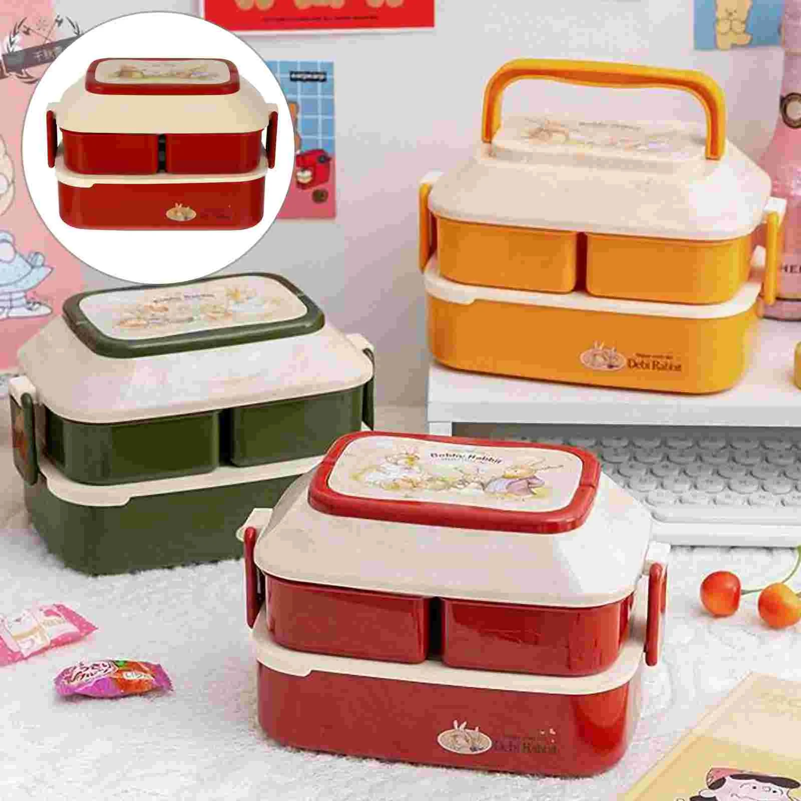 

1 Pc Multipurpose Bento Box Simple Heat-resistant Novel Food Bowl
