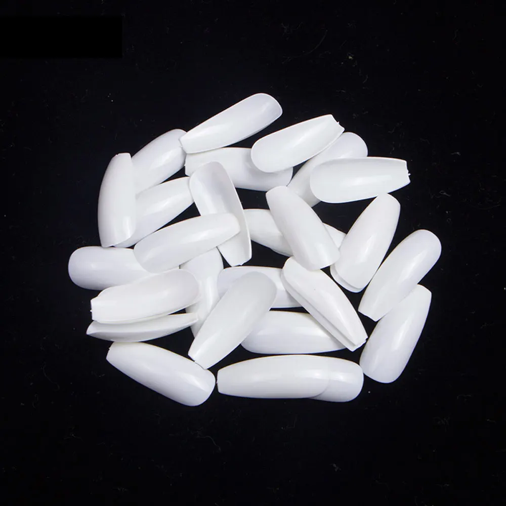 White-600pcs-Full OSHIONER накладные кончики для маникюра, прозрачные белые натуральные наполовину покрытые накладные ногти, пластиковые маникюрные инструменты для наращивания пальцев - Цвет: White-600pcs-Full