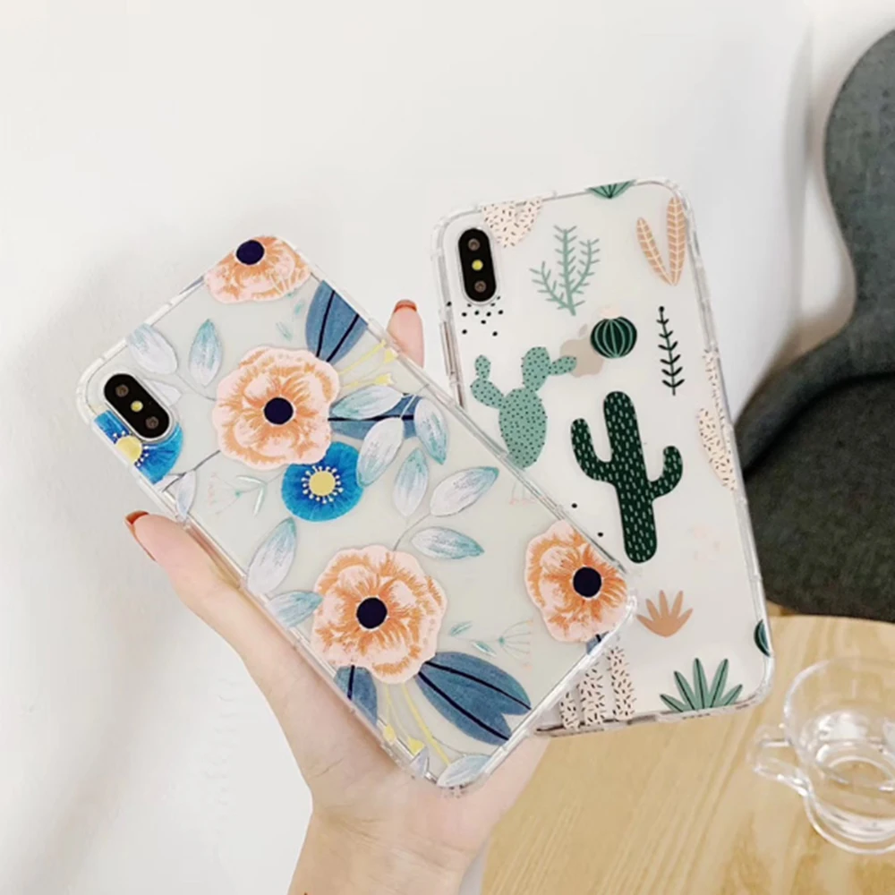 Чехол для телефона с растительными цветами Apple iPhone X XR XS 11 Pro 11Pro Max 7 8 6 6s Plus