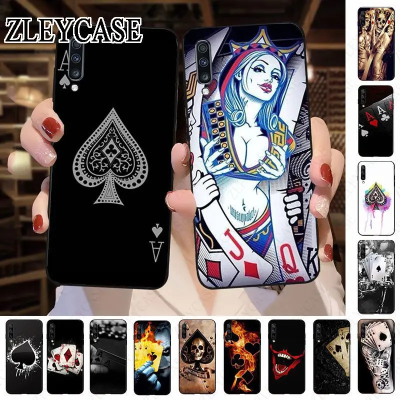 Ace семейный черный чехол для сотового телефона в виде покера для Samsung Galaxy A12 A13 A14 A20S A21S A22 A23 A32 A50 A51 A52 A53 A70 A71 A73