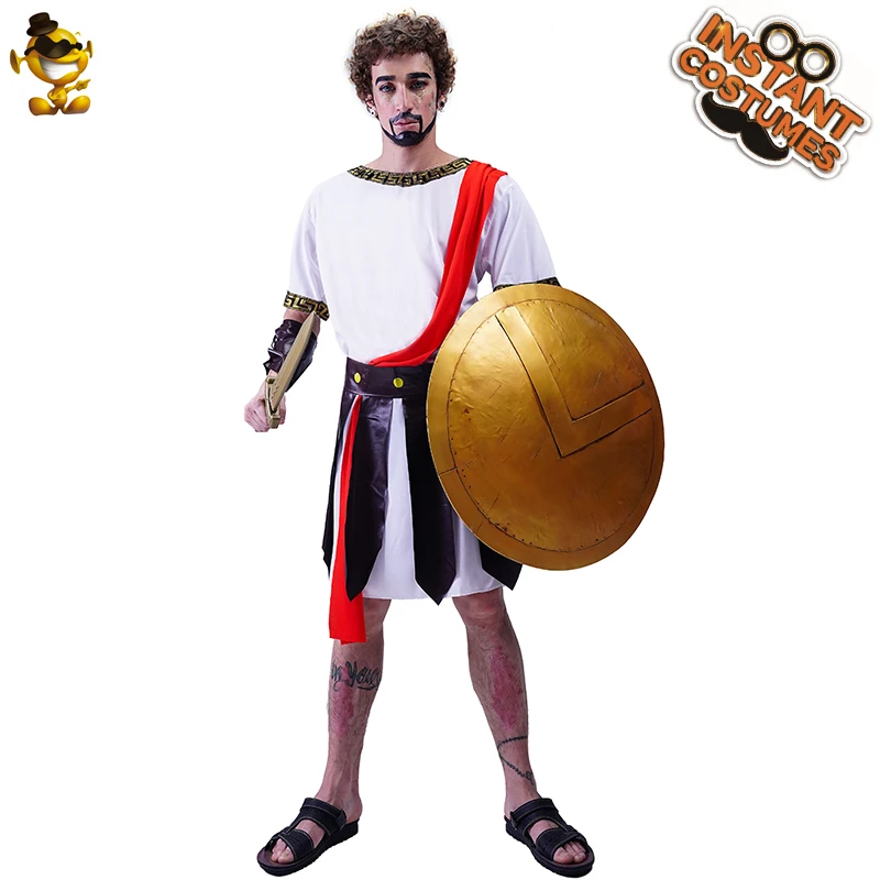 

Косплей для взрослых на Хэллоуин Пурим, Греческий воин, костюм для представлений, ролевая игра, древние римские Фотообои