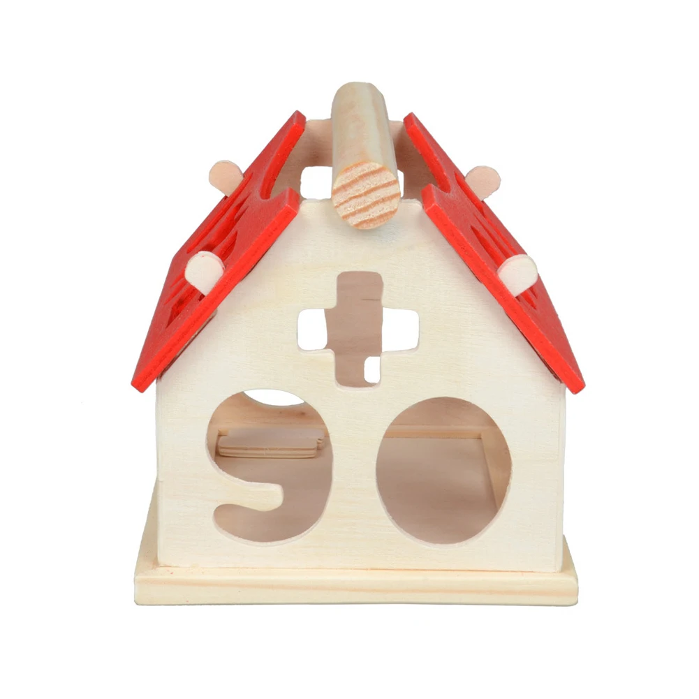 

Blocks Wood House Kids Intellectual Developmental Building Baby Educational Toys