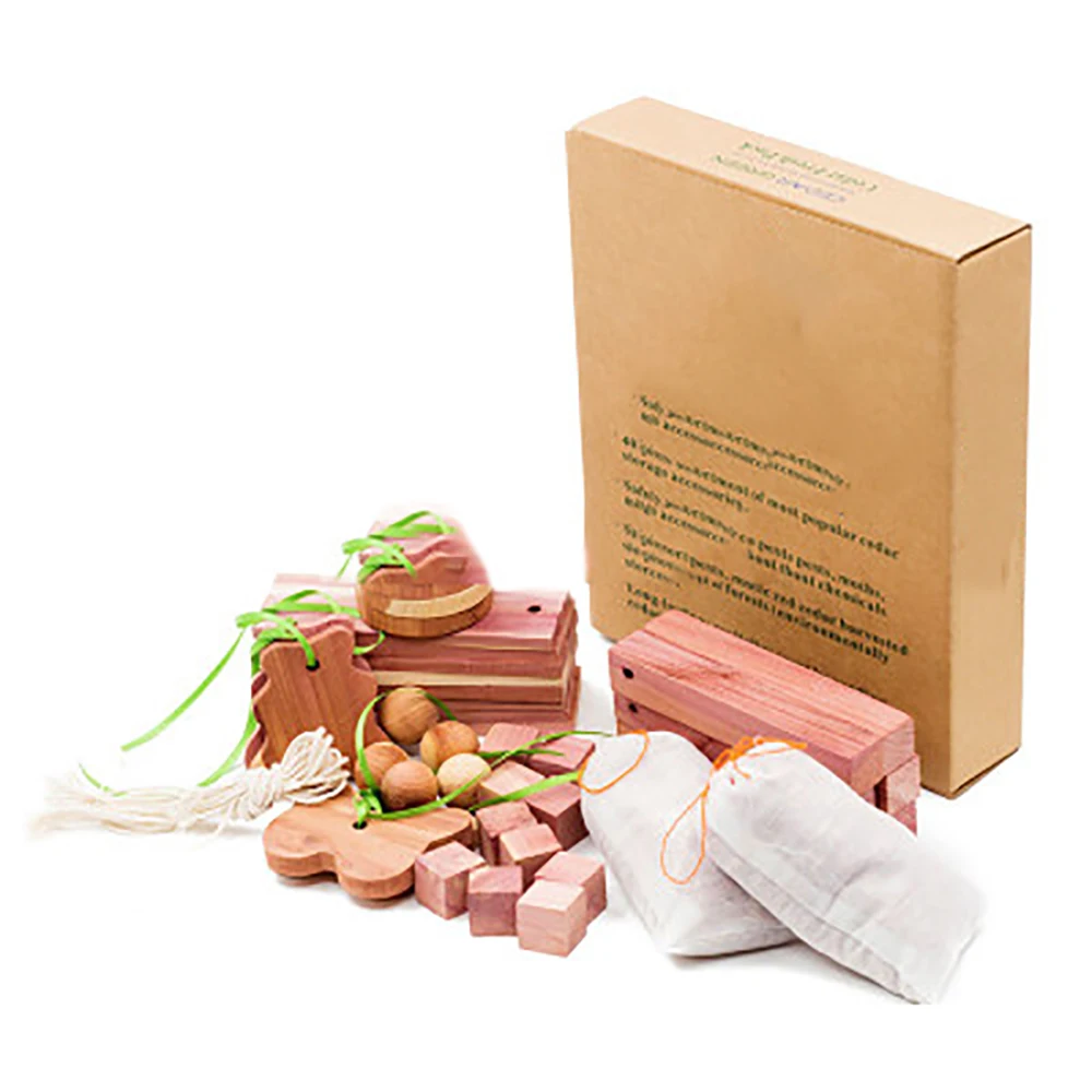 

20/40pcs Natural Cedar Wood Wardrobe Cedar Wood Block Wood Ring Moth Balls Natural Insect Drawer Bug Repellent Camphor