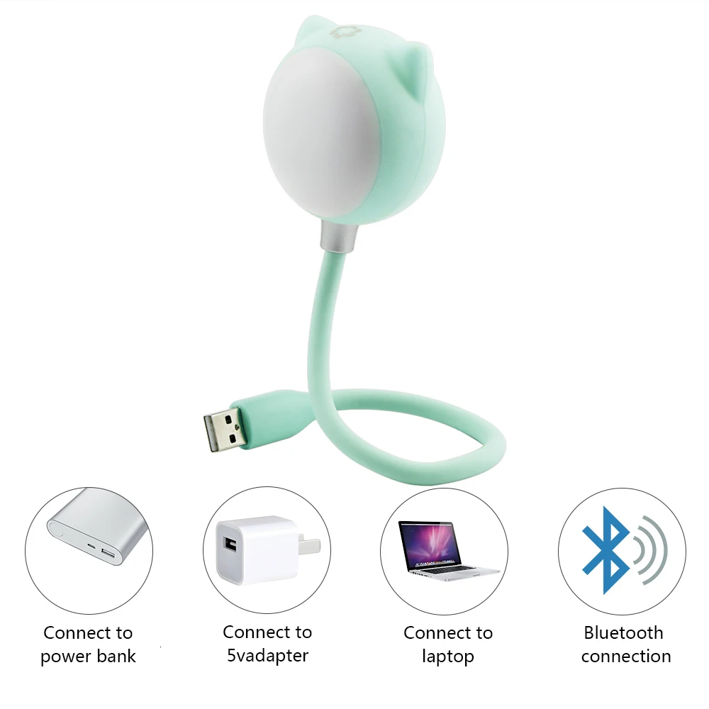 Портативный Bluetooth мини беспроводной креативный динамик-игрушка 2 в 1 USB сенсорный свет гаджет колонки-лампы для ПК Macbook Домашний ноутбук