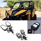 Боковые зеркала заднего вида UTV 1,5-2 дюйма со светодиодной подсветкой для polaris rzr 1000 800 900 xp ranger для can am для Yamaha для Honda