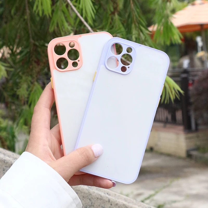 

Perfect Curve Protection Glitter Cover Shockproof For iPhone 11 12 Pro X Max Mini XS XR 7 8Plus Solid Shining Color Phone Case