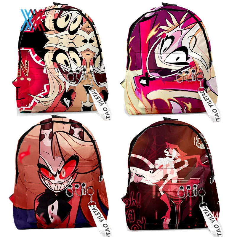Рюкзак аниме Hazbin сумка для косплея Холщовая Сумка отеля школьные сумки Alastor