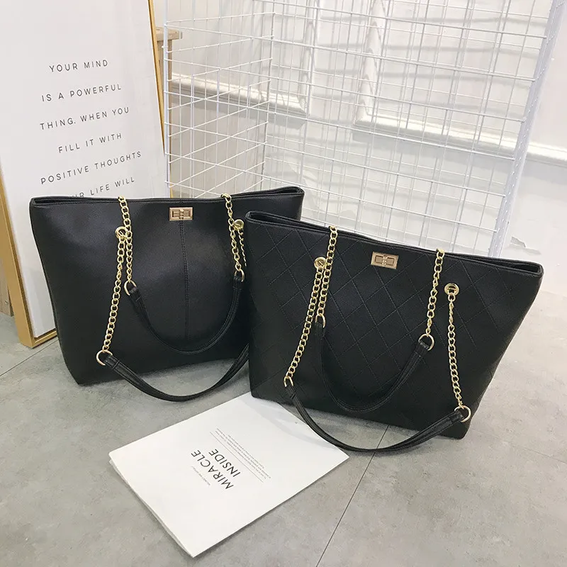 

Large Women Casual Totes Bag Female simple black hobos bags PU Leather Shopper Shoulder Bags Lady Big Mommy Handbag Bolso Mujer