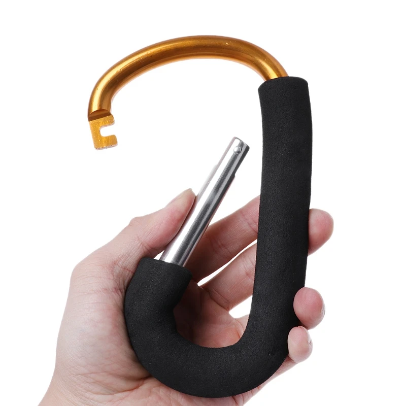 

11XF Big Sponge Carabiner Baby Carriage Hanger Stroller Handle Shopping Bag Clip Hook
