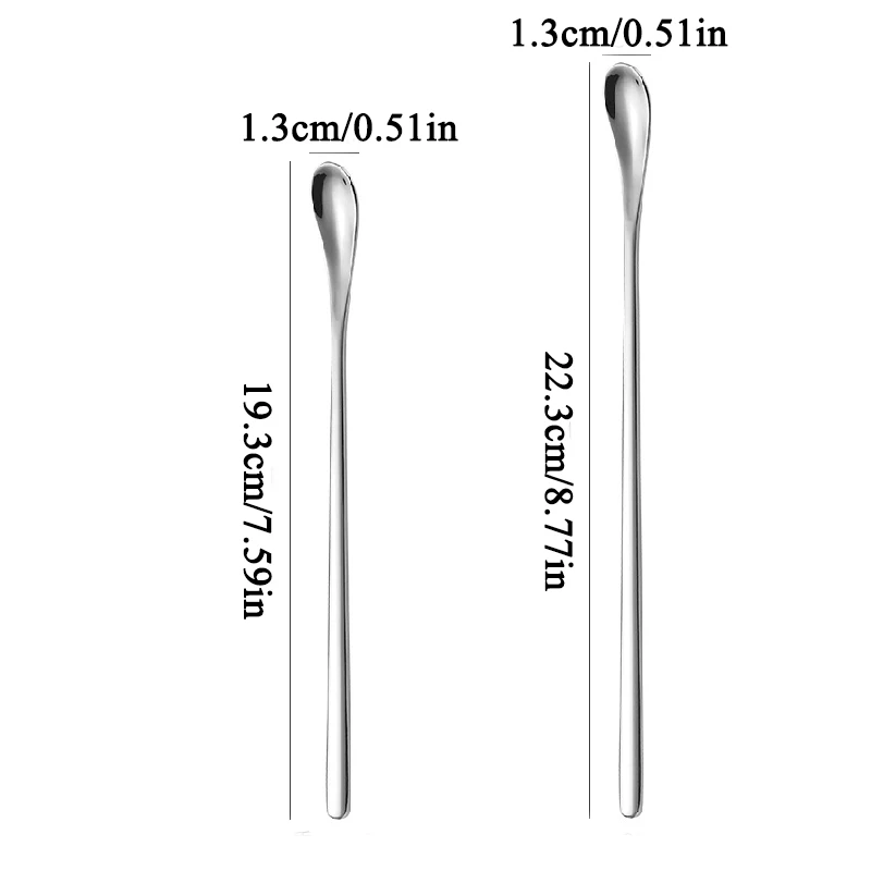 

Long Handle Stir Spoon Stainless Steel Creative Ice Cream Dessert Scoop Mixing Spoon Coffee tea mixing Spoon Flatware Hot Sold