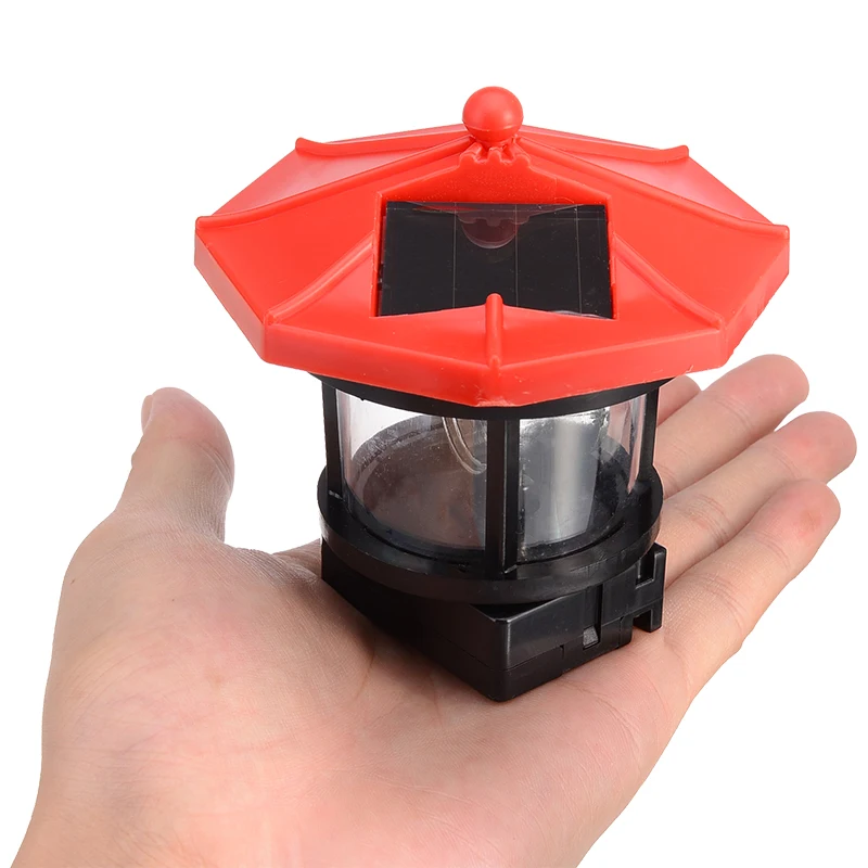 

High Quality Lighthouse Shape Resin Solar LED Light Statue Rotating Garden Yard Outdoor Lighting Garden Decoration Lamp
