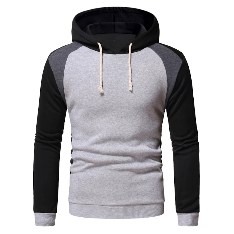 

ZOGAA New Pullover Hooded Sweatshirt Men's Contrasting Color Stitching Personality Slim Hoodie Fashion Streetwear Hip Hop Men's