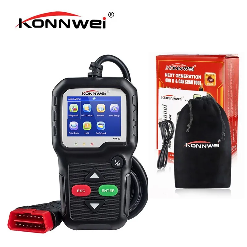 KONNWEI KW680 автоматический диагностический инструмент OBD2 полный Fuction код ридер