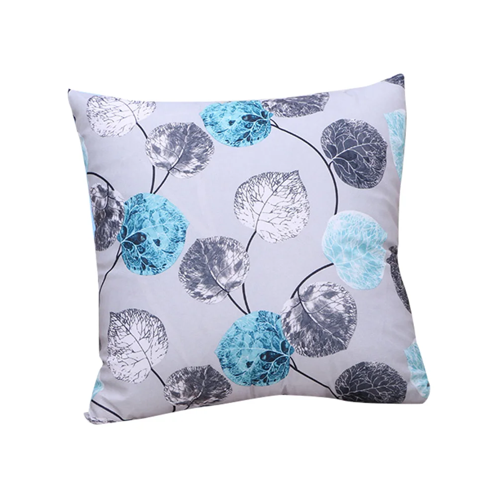 Новейшая бархатная наволочка с рисунком искусственных листьев квадратная