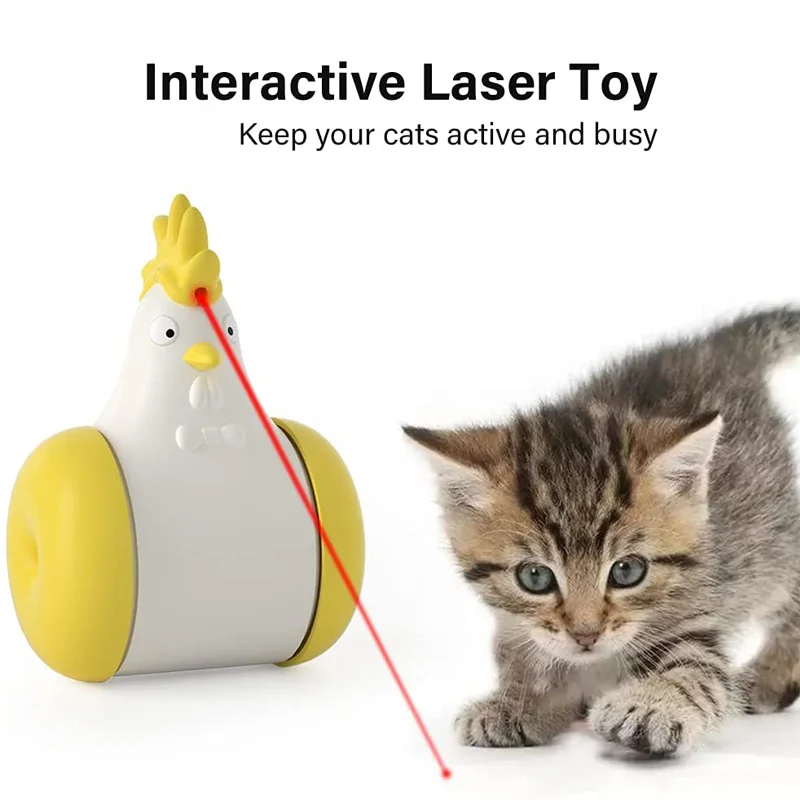 

Automatic Cats Toys Sound Tumbler Emitting Laser Infrared Toy for Cat Smart Cat Toys USB Rechargeable Cat Products Dropshipping