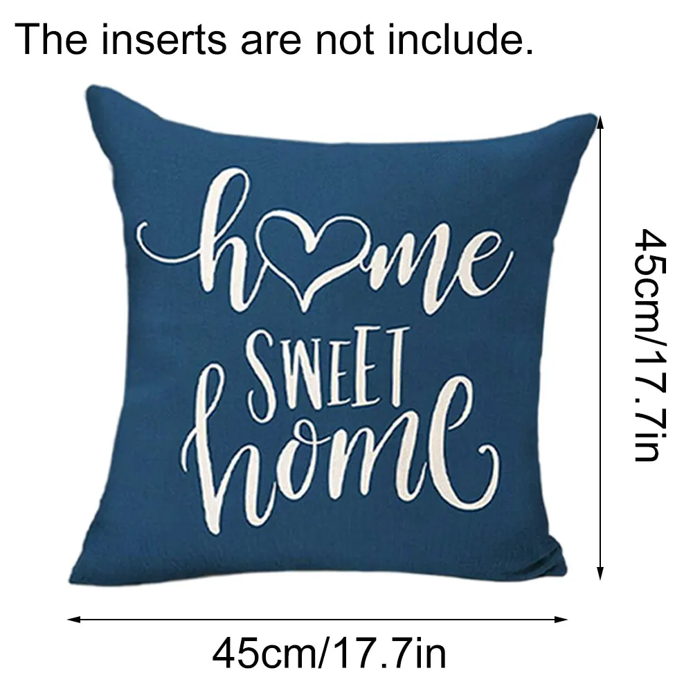 

4PCS Cushion Covers Set Square Linen Decorative Throw Pillow Covers With Printing For Home Party Sofa Bedroom Livingroom
