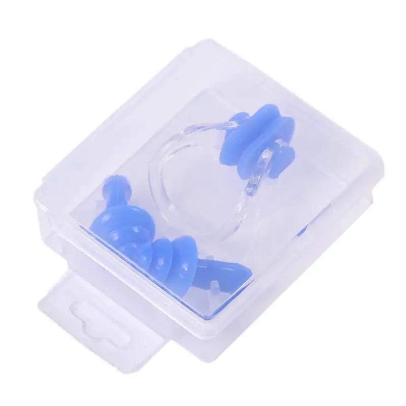 

Nose Clip & Ear Plugs Swimming Goggles Kids Adults Unisex Silicone Case