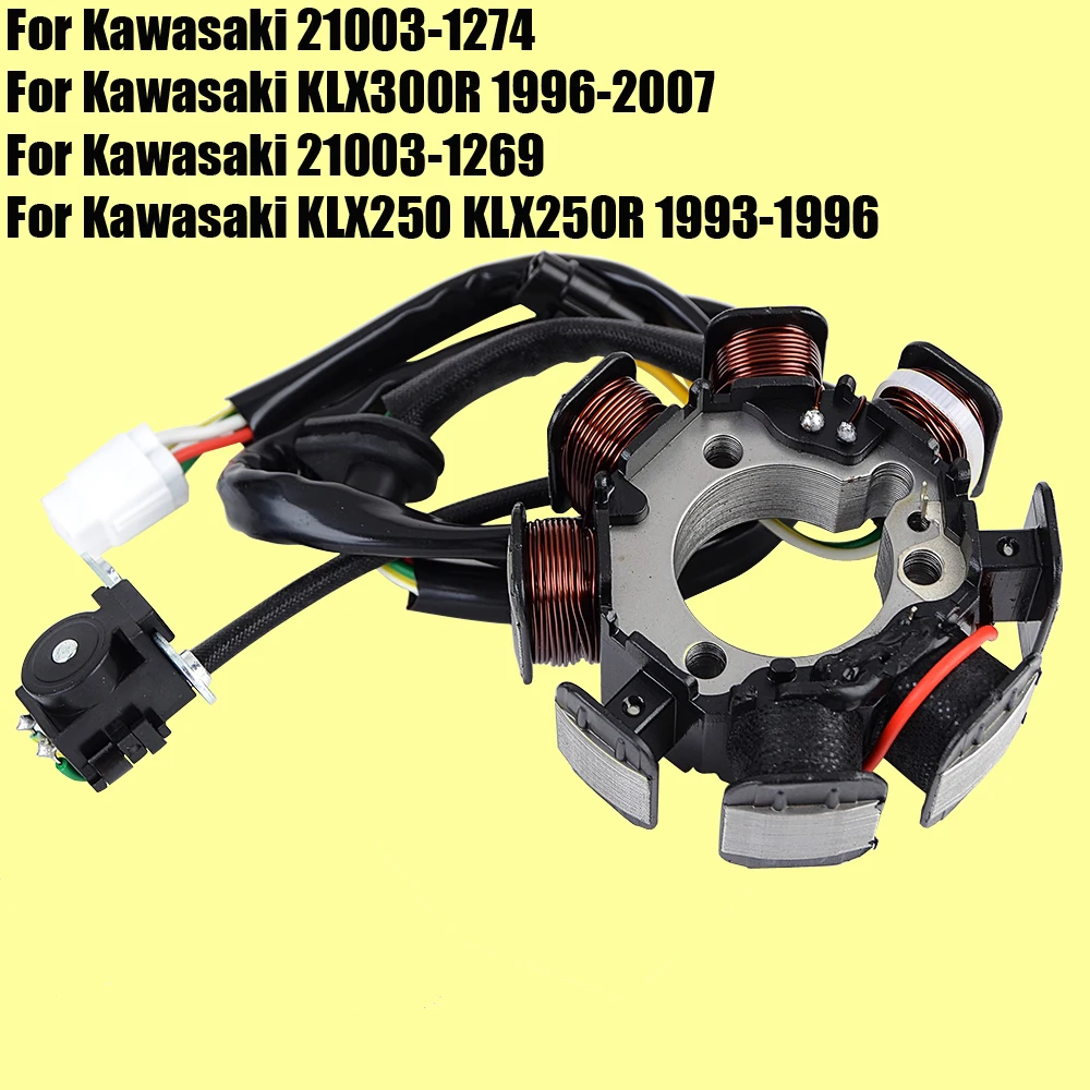 

Stator Coil for Kawasaki KLX300R 1996-2007 KLX250 KLX250R 1993-1996 21003-1274 21003-1269 Generator Coil KLX 300R 250R KLX 250