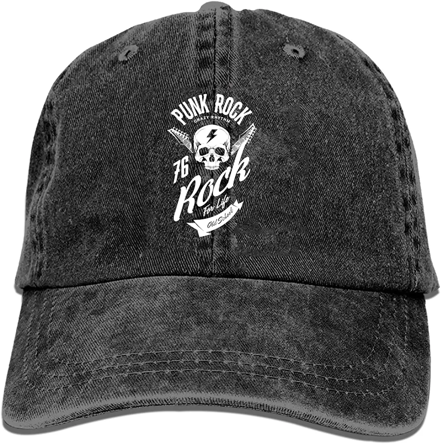 

Classic Rock Adjustable Cowboy Cap Denim Hat Low Profile Gift for Men Women